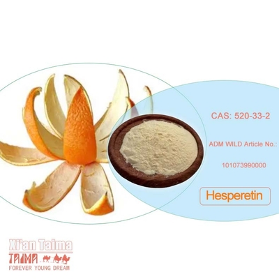 98% Hesperetinp σκόνη Cas 520-33-2 Hesperetin εκχυλίσθηκε από αποξηραμένη φλούδα πορτοκαλιού