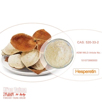 98% Hesperetinp σκόνη Cas 520-33-2 Hesperetin εκχυλίσθηκε από αποξηραμένη φλούδα πορτοκαλιού