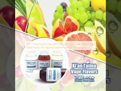 Διαδικασία παραγωγής σε καθαρό δωμάτιο ISO 7 με γεύση ατμίσματος σκούρου κίτρινου φρούτου για εμπειρία και ικανοποίηση ατμίσματος